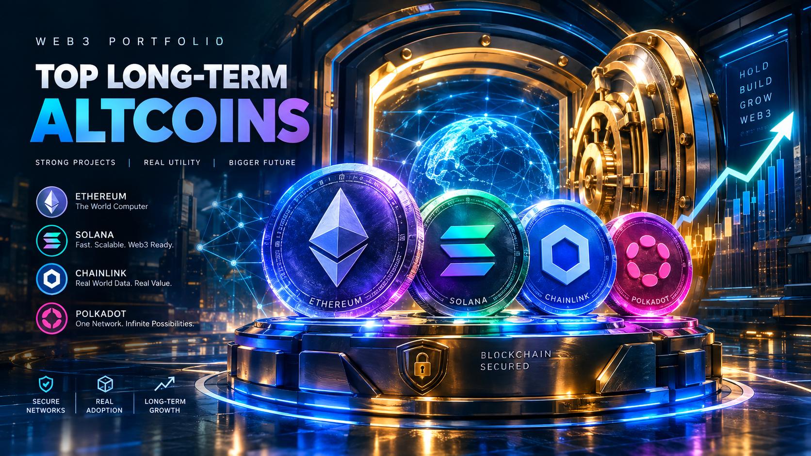 Top Altcoins to Hold for Long-Term Gains Feature Banner