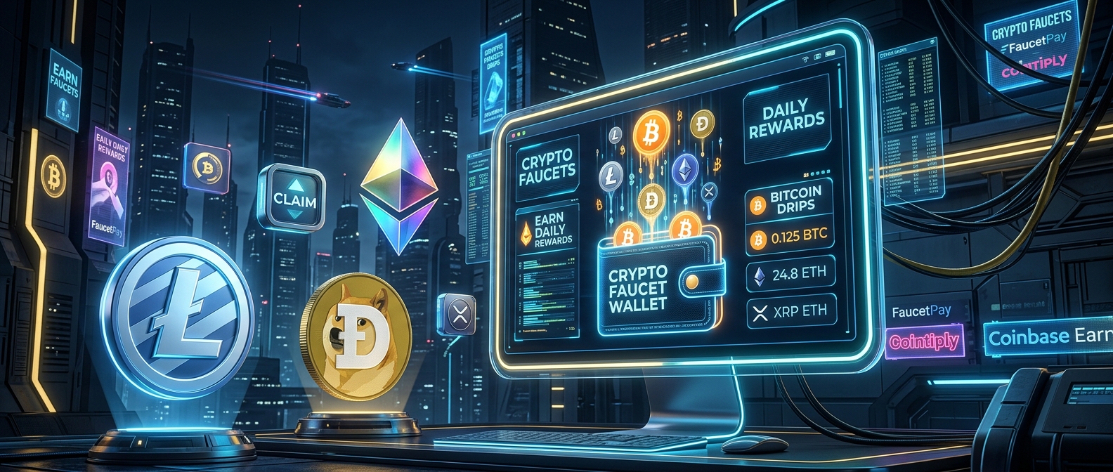 Best Crypto Faucets to Earn Free Tokens Feature Banner
